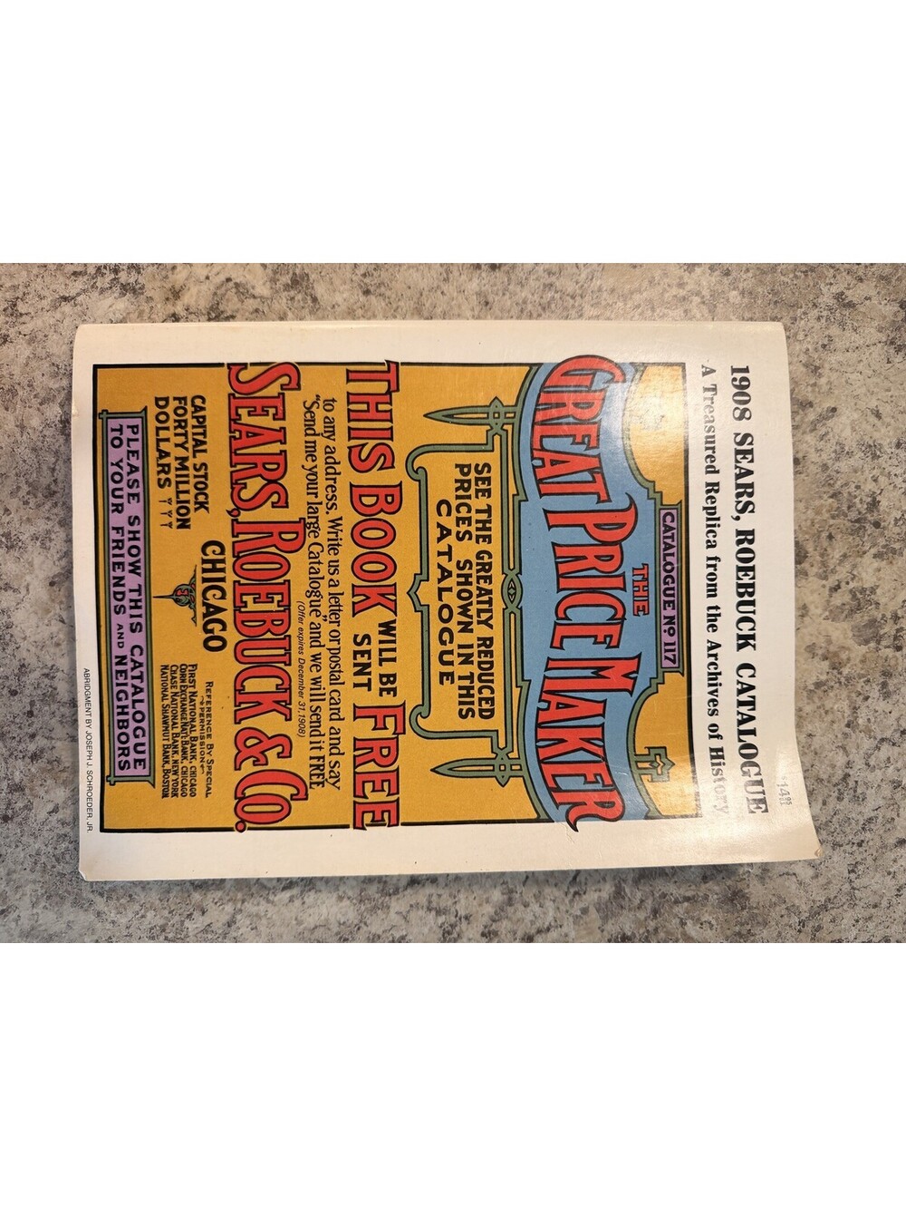 1908 Edition Sears Roebuck Catalog Vintage Reprint 1971 PB